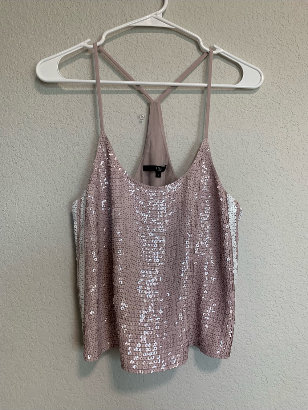 Tibi Silk Sequin Camisole